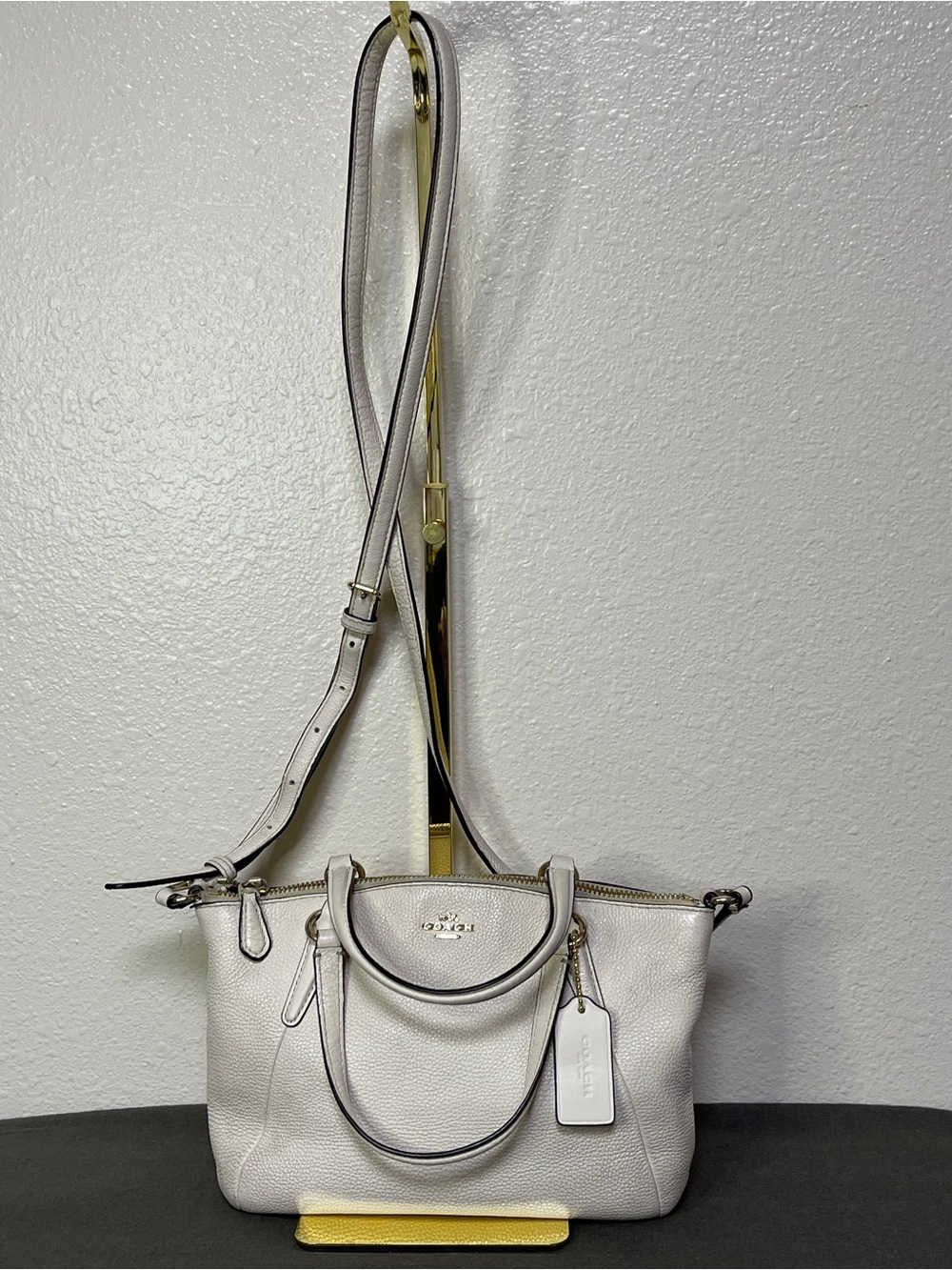 Coach Mini Kelsey Top/Crossbody Straps In Chalk